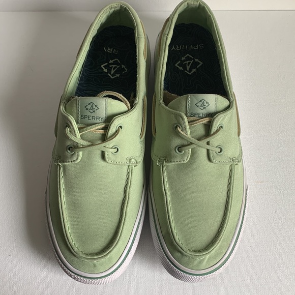 Sperry Bahama II SeaCycled Green Boat Shoes Men’s Size 9.5 - Picture 11 of 14